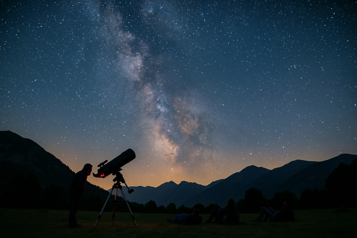 Observación con telescopio