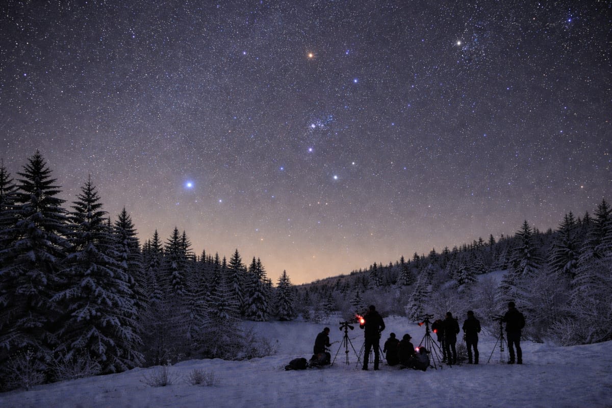 Observación del cielo de invierno