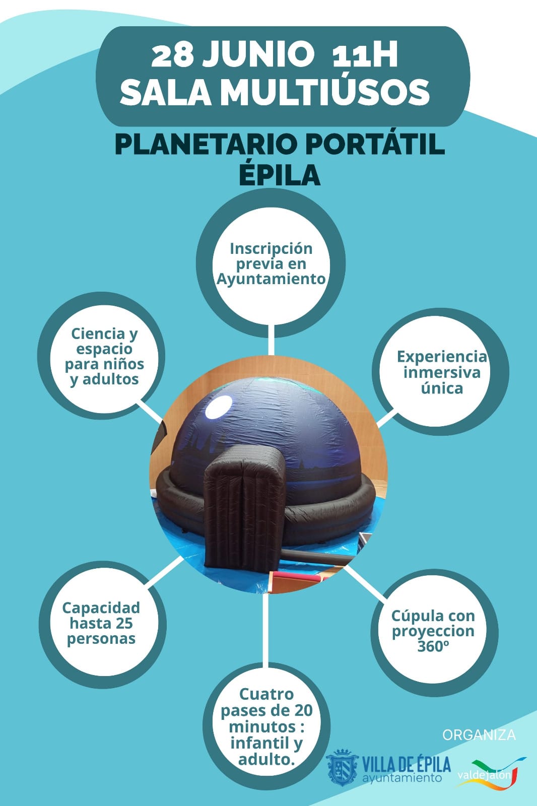 Planetario portátil en Épila (Zaragoza)