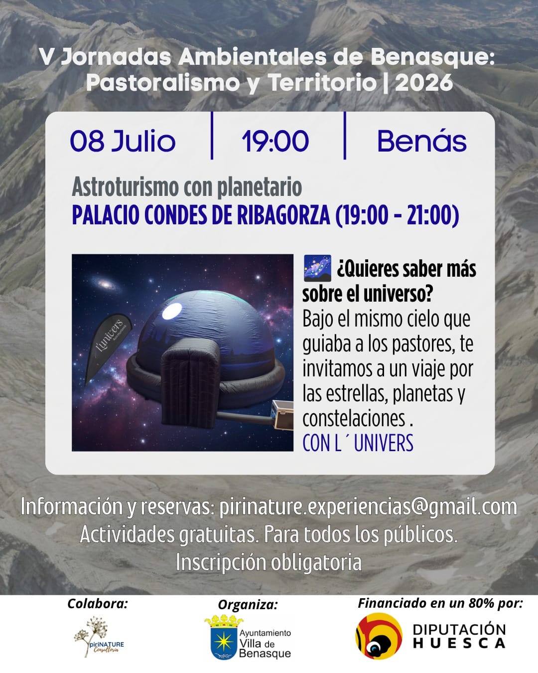 Planetario dentro de las V Jornadas Ambientales de Benasque