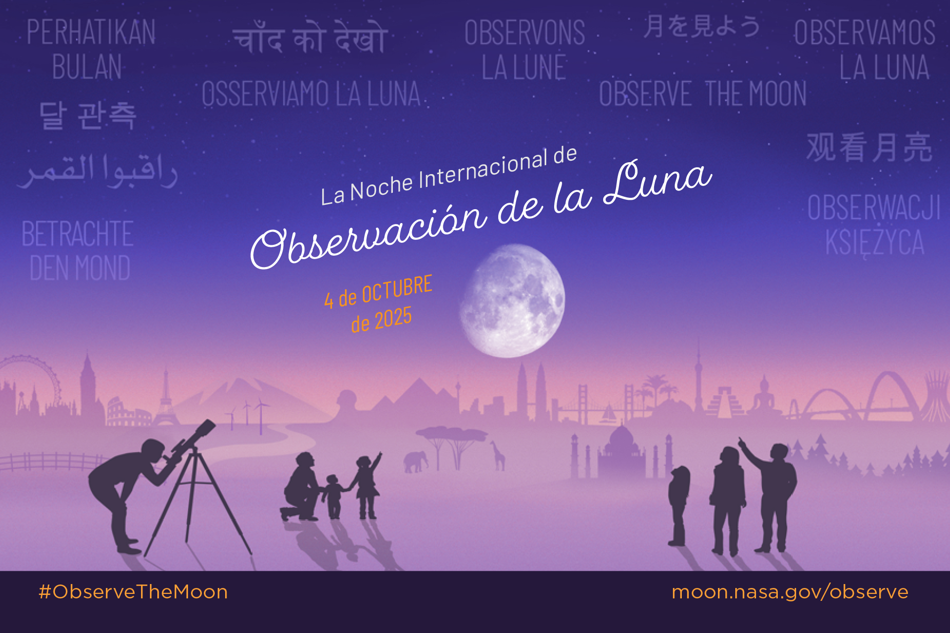 Noche Internacional de Observación de la Luna 2025