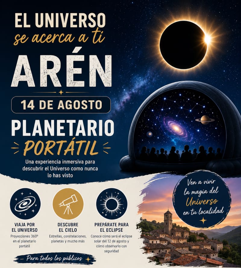 Planetario móvil en Arén (Huesca)